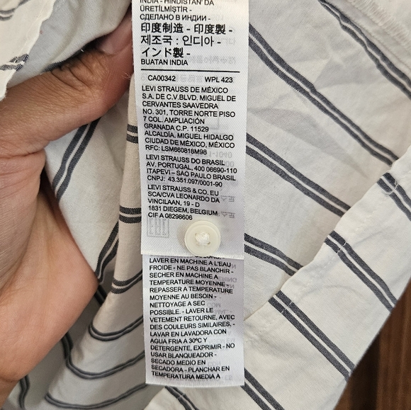 Levis Striped Peasant Top - Picture 4 of 6